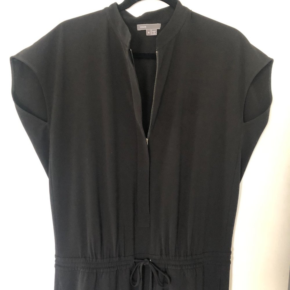 Vince Black Sleeveless Jumpsuit w/ Zipper -- Size 6